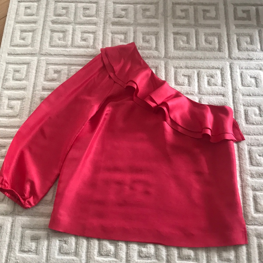Silk one shoulder blouse